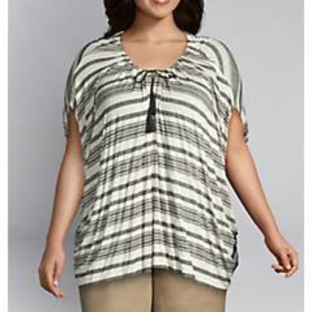 Striped Dolman-sleeve Top Size 18/20